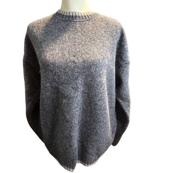 Woolrich Wool Sweater, Charcoal Mix Crewneck, Men's Size Large - Picture 1 of 8